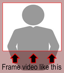 Suggested video frame for online hypnotherapy